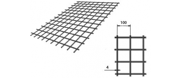 Сетка сварная (дорожная) 100х100х4мм 1,5х2м купить с доставкой в Талдоме