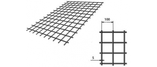 Сетка сварная (дорожная) 100х100х5мм 1,5х2м купить с доставкой в Талдоме