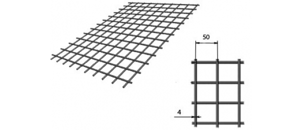 Сетка сварная (дорожная) 50х50х4мм 1х2м купить с доставкой в Талдоме